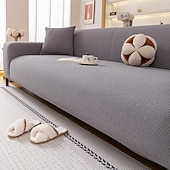 economico Copridivano per animali domestici-Copridivano in ciniglia, copridivano elasticizzato per tutte le stagioni in tinta unita, semplice copridivano elastico universale, protezione antiscivolo per divano a copertura totale