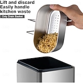 halpa Isot ja pienet matkalaukut-ruostumattomasta teräksestä valmistettu viemärisuodatin, keittiön viemärisuodatin rei'itetyllä verkolla, kestävä soikea monitoiminen astianpesukone ruokajätteen suodattamiseen ja hedelmien tai