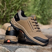 cheap Casual Sneakers-Men's Waterproof Non Slip Hiking Shoes, Durable Outdoor Trekking Sneakers with Shock Absorption Sole for Climbing, Camping and Trail Running