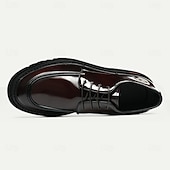 Недорогие Classic Dress Shoes-Men's Brown Genuine Leather Lace-Up Oxford Shoes – Classic Formal Dress Shoes for Business, Office and Evening Events