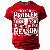 economico T-shirt di Umorismo Sarcastico-T-shirt sarcastica da uomo 'Se sono io il problema allora potresti essere tu la ragione' Maglietta grafica divertente a maniche corte