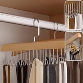 olcso Kampók és szerelvények-2 db-os csúszásgátló, többfunkciós fa kabátakasztó – falra szerelhető fogas kabátokhoz, sapkákhoz, táskákhoz, sálakhoz és övekhez, hálószobába &amp;otthoni szervező