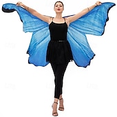 billige Dyrekostyme-FE Vinger Fancy kostyme Sommerfugl Cosplay Voksne Dame Halloween Karneval Fest Ytelse Kle deg opp