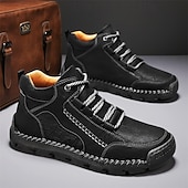 baratos Botas de cano curto-Botas de caminhada masculinas marrons com sola durável – calçados casuais versáteis para atividades ao ar livre, caminhadas e aventuras de fim de semana