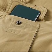 Χαμηλού Κόστους Cargo Jackets-Ανδρικά Χειμωνιάτικα μπουφάν Μπουφάν fleece Μπουφάν Cargo Casual Jacket Διακοπές Καθημερινά Διατηρείτε Ζεστό Τσέπη Φλις Φθινόπωρο Χειμώνας Σκέτο Μοντέρνα Κομψό στυλ street Πέτο Κανονικό