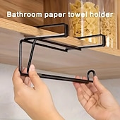 olcso Tárolás és rendszerezés-Lyukmentes, falra szerelhető papírtörlő tartó, helytakarékos kialakítás konyhába és fürdőszobába, modern minimalista stílus, egyszerű telepítés