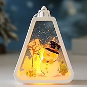 halpa sisätilojen jouluvalot-1 kpl 13 * 10 cm jouluinen led-elektroninen kynttilä retro-tuulivalo riippuva lyhty sisä- ja ulkokäyttöön kokoontumispöytäilmakehä koristevalo pieni lehtivalo ag10 * 3 paristoa
