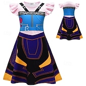 cheap Girl's Dress Up Costumes-Korean Idol Inspired Pop Star Costume Fancy Dress Virtual Idol Movie Cosplay for Girls' Kids Halloween Carnival Performance Comic Con Anime Expo