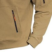 levne Taktická mikina-Pánské Kapuce Mikina se zipem na čtvrtletí Fleecová mikina Taktická mikina s kapucí Černá Námořnická modř Khaki Světle šedá Tmavě šedá Kapuce Bez vzoru Zip Sporty a outdoor Ležérní Denní Šik ven