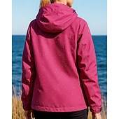 cheap Fleece &amp; 3 in 1 Jackets-Women's Hiking Jacket Fleece Jacket Winter Coat 3 in 1 Jacket Winter Autumn / Fall Outdoor Waterproof Windproof Top Black White Yellow Pink Blue