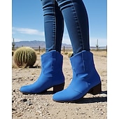 Недорогие Ботильоны-женские коричневые ботильоны из искусственной замши в стиле вестерн – ковбойские сапоги на низком каблуке в винтажном стиле для повседневных образов