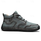 abordables Bottes-Chaussures de travail décontractées kaki pour hommes, baskets d&#039;extérieur à lacets durables avec semelle antidérapante pour la randonnée, le camping, la conduite et les activités quotidiennes