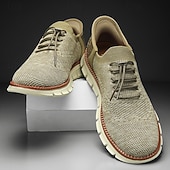 economico Sneakers Casual-scarpe da ginnastica Oxford traspiranti da uomo in maglia – scarpe casual leggere con finiture in pelle di vacchetta per camminare, indossare ogni giorno e viaggiare