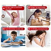 お買い得  テスター＆検出器-人気のスマートAI目覚まし時計、子供用液晶ディスプレイ、充電式バッテリー、Wi-Fi機能、AI音声制御スマートキッズタイマー