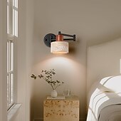 preiswerte Indoor-Wandleuchten-Wandleuchte aus gesintertem Stein mit Schwenkarm in Beige