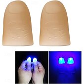economico Luci decorative-set di luci magiche per il pollice, trucco magico con luci per le dita, lampada a led per le dita, luci per i pollici, oggetti di scena per la magia delle feste