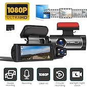 お買い得  車用バックカメラ-3.16インチHDスクリーンと32Gメモリカードを備えた1080p HDデュアルカメラダッシュカム