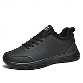 economico Sneakers Casual-scarpe da ginnastica sportive da uomo foderate in caldo pile, scarpe da corsa invernali leggere e impermeabili con suola antiscivolo per l'uso quotidiano e all'aperto