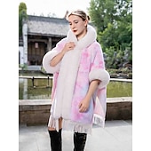voordelige Bontstola&#039;s-Bontstola&#039;s Elegant Casual / Dagelijks Halve mouw Vleermuismouw Polyester Bruiloftsomslagen Met Kwastje Voor Speciale gelegenheden  Herfst winter