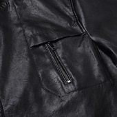 economico Trench da uomo-Per uomo Trench in finta pelle Cappotto da marinaio Trench Vacanza Quotidiano Primavera Autunno PU Antivento Capispalla Abbigliamento Moda Classico Semplice Tasca Bavero Monopetto