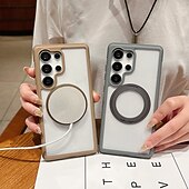 halpa Samsung-kotelot-puhelin Etui Käyttötarkoitus Samsung Galaxy S25 Ultra Plus S25-reuna S24 Plus Takakuori Tukee langatonta latausta Tukijalka Iskunkestävä Retro TPU