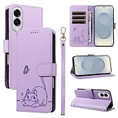 levne Ostatní pouzdra-telefon Carcasă Pro Google Pixel 10 Pro XL Pixel 9 Pro XL Pixel 8 Pro Pixel 7 Pro Pouzdro na peněženku Ochrana celého těla s Lanyardem Nárazuvzdorné Kočka Retro PU kůže