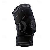 baratos Acessórios de Corrida-Masculino Pacote com 2 joelheiras de compressão esportiva Anti-Escorregar Tecido Dor no joelho Suporte de joelho Para Exercite-se LCA Levantamento de peso