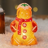 ieftine lumini de Crăciun de interior-Crăciun drăguț om de turtă dulce lumină strălucitoare om de zăpadă Crăciun alimentat cu baterii ornamente de Crăciun cadou de Anul Nou decorațiuni interioare