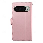 رخيصةأون جراب للهواتف الأخرى-هاتف غطاء من أجل غوغل بيكسل 9 برو اكس ال Pixel 8 Pro Pixel 7 Pro Pixel 6 حافظة بطاقة المحفظة حماية كاملة للجسم مع الحبل ضد الصدمات مكتب  /  الأعمال جلد PU