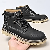Недорогие Рабочие ботинки-Классические мужские рабочие ботинки для улицы – прочные ботинки на шнуровке с нескользящей подошвой и амортизирующей стелькой для строительства, сельского хозяйства и повседневной носки