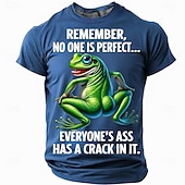 זול חולצות מצחיקות לגברים-בגדי ריקוד גברים צפרדע סלנג מצחיק חולצה קצרה שרוולים קצרים חולצה קצרה הדפסת תלת מימד צווארון עגול קצר חולצה אופנתי יומי רחוב יומי שחור אודם פול קיץ אביב ביגוד S M L XL XXL XXXL