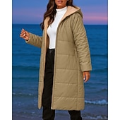 billige Fleece og 3 i 1 jakker-Dame Hettegenser Turjakke Pufferjakke Termisk jakke Fleecejakke Vinter utendørs Hold Varm Vindtett Fleecejakker Jakt Camping / fotturer / grotting Navyblå Kakifarget
