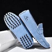 economico Mocassini casual-Per uomo Mocassini &amp; Slip-On Retrò Taglie Forti Camminata Casual Quotidiano PU Confortevole Stivali alti Mocassino Rosso marrone Nero Giallo