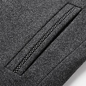 preiswerte Herren-Blazer &amp; -Anzüge-Herren Parka Trenchcoat Urlaub Täglich Herbst Winter Polyester Winddicht Oberbekleidung Bekleidung Mode Klassisch Einfach Tasche Stehkragen Einreihig