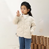 Kinder Mädchen Daunenjacke Daunenjacke Einfarbig Niedlich Tasche Knöpfe Schule Mantel Oberbekleidung 4-12 Jahre Winter Schwarz Hellgrün Rosa preiswerte Mädchen Daunen- und Parkajacke-Kinder Mädchen Daunenjacke Daunenjacke Einfarbig Niedlich Tasche Knöpfe Schule Mantel Oberbekleidung 4-12 Jahre Winter Schwarz Hellgrün Rosa