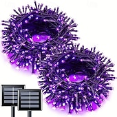 voordelige Halloween-verlichting-1 stuk zonne-lichtsnoer Halloween buitendecoratie IP65 waterdicht zonne-sprookjesachtige twinkelende lichtjes 8 verlichtingsmodi geschikt voor Halloween, Kerstmis, feest, boom, bruiloft, tuin, balkon,