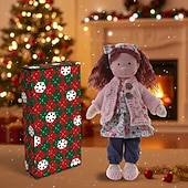 Poupée Waldorf faite à la main, bébé fille avec des vêtements confortables - Poupée en peluche douce de 11,8 pouces avec boîte-cadeau pour les tout-petits, cadeau de Noël idéal pour les filles abordables Poupées de Noël-Poupée Waldorf faite à la main, bébé fille avec des vêtements confortables - Poupée en peluche douce de 11,8 pouces avec boîte-cadeau pour les tout-petits, cadeau de Noël idéal pour les filles