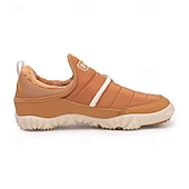 abordables Botas de invierno y nieve-Botas de nieve cálidas de invierno sin cordones para hombre con suela antideslizante, diseño acolchado informal para caminar al aire libre, viajar en climas fríos y uso diario.