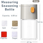 levne Kuchyňské potřeby-odměrka na koření, slánka nebo pepřenka, kuchyňská nezbytnost, sklenice na odměrku koření sůl paprika pepř kmínový prášek dávkovač cukru dózička na koření, bez BPA