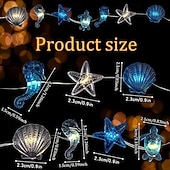 Недорогие LED ленты-Светодиодная гирлянда на морскую тематику, 2 м, 20 светодиодов, питание от батареек, синяя морская звезда, зеленая черепаха, декоративная гирлянда для Рождества, дня рождения, свадьбы, дома, спальни,