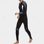 abordables Lycra de surf-Homme Maillots de bain intégraux Combinaison Fine UPF50+ manche longue Maillot de Bain ​fermeture éclair sur le devant Natation Plongée Surf Plongée en apnée Patchwork Été Printemps Automne