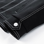 baratos Jaquetas de Suede Sintético-Homens Jaqueta de camurça sintética Férias Diário Respirável Bolsos Primavera Outono Tecido Moda Clássico Lapela Padrão Preto Marron Verde Tropa Casaco