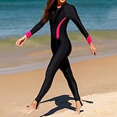 ieftine Gărzi cutanate-Pentru femei Costume de baie pentru tot corpul Costum Scufundări din Piele UPF50+ Uscare rapidă Înaltă Elasticitate Manșon Lung Costume de Baie Fermoar Față Înot Scufundare Surfing Snorkeling Peteci