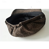 levne Pánské klobouky-Pánské PLacatá čepice Klobouk Ascot Novinářský klobouk Černá Kávová Polyester Módní Na běžné nošení ulice Denní Bez vzoru Nastavitelná Proti sluci Prodyšné