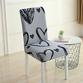 כיסוי לכיסא אוכל נמתח, כיסוי מושב קצר נשלף ורחיץ ידידותי לחיות מחמד, מגן כיסא עמיד למלון, חדר אוכל, אירועים, מסיבת חתונה זול כיסוי כיסא אוכל-כיסוי לכיסא אוכל נמתח, כיסוי מושב קצר נשלף ורחיץ ידידותי לחיות מחמד, מגן כיסא עמיד למלון, חדר אוכל, אירועים, מסיבת חתונה