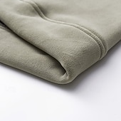 cheap Men's Jackets &amp; Coats-Men's Winter Jacket Fleece Jacket Casual Jacket Vacation Daily Thermal Warm Pocket Fleece Fall Winter Plain Fashion Streetwear Lapel Regular Black Khaki Army Green Dark Blue Jacket
