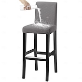 Недорогие Крышка обеденного стула-водонепроницаемые чехлы для стульев-табуретов, чехлы для стульев из спандекса с ромбовидным жаккардом, универсальные всесезонные чехлы для стульев для банкетов, свадеб и домашнего декора