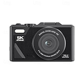 baratos Câmaras, Fotografia &amp; Vídeo-Câmera digital sem espelho com tela flip hd 5k e conectividade móvel wifi, tela ips de 3 polegadas adequada para estudantes de fotografia e videografia.
