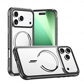 cheap iPhone Cases-Phone Case For Samsung Galaxy 17 Pro Max 17 Air 16 15 14 Pro Max Plus 13 Pro Max Back Cover Magnetic Adsorption Support Wireless Charging Kickstand Non-Yellowing Retro TPU Acrylic