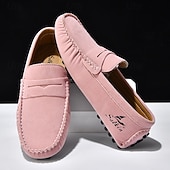 economico Mocassini casual-Per uomo Mocassini &amp; Slip-On Retrò Taglie Forti Camminata Casual Quotidiano PU Confortevole Stivali alti Mocassino Rosso marrone Nero Giallo